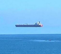 Light Produces Hovering Ship Off Cornish Coast