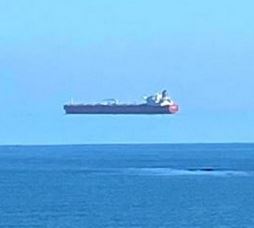 Light Produces Hovering Ship Off Cornish Coast