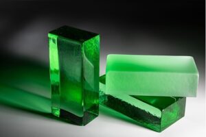 Emerald Green Venetian Glass Bricks Dazzle